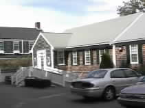 Mayflower Society Library in back of the house museum